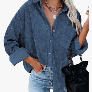 Corduroy button-down long sleeve